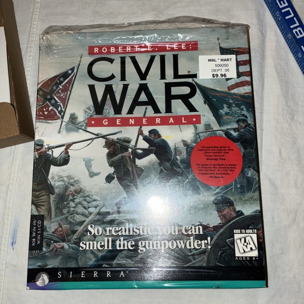 Civil War General Robert E. Lee Big Box PC CD ROM Game Windows 95 Win 3.1 New